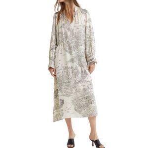 H&M Contemporary Midi Oversized Shirt Dress Medium